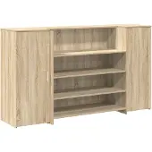 vidaXL Receptionsdisk sonoma-ek 180x50x103,5 cm konstruerat trä