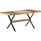 vidaXL Matbord 160x80x76 cm grovt mangoträ