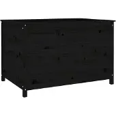 vidaXL Odlingslåda på ben 119,5x82,5x78 cm svart massiv furu