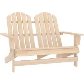 vidaXL Adirondackstol 2-sits massivt granträ