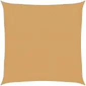 vidaXL Solsegel 160 g/m² fyrkantig sand 2x2 m HDPE