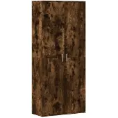 vidaXL Högskåp rökfärgad ek 80x35x180 cm konstruerat trä