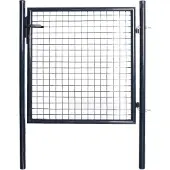 vidaXL Trädgårdsgrind i nät galvaniserat stål 100x100 cm grå
