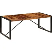 vidaXL Matbord 200x100x75 cm massivt sheshamträ