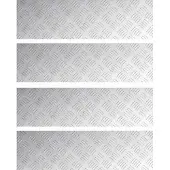 vidaXL Trappsteg Rektangulär 4 pcs Silver 70 x 20 cm Aluminium