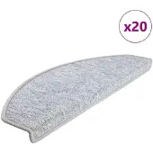 vidaXL Trappmattor 20 st ljusgrå 65x24x4 cm