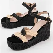 Montevita Sandalia De Cuña Para Mujer. Salia11 103014 41 svart