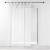 Douceur D`Interieur gardin med dekorativa pomponer DALILA - 140 x 240 cm
