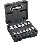 Vigor Hylsnyckelinsats-set metrisk 1/4 V7514/13