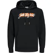 Jack & Jones Sweatshirt 'JJTiley' orange / svart / vit