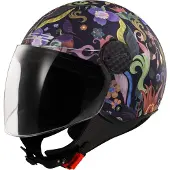 LS2 Of558 Sphere Lux Ii Bloom öppen Hjälm