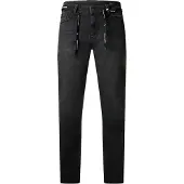 Riding Culture Dany Black Herr Motorcykeljeans Svart W34/L32 Herrar sort
