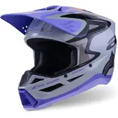 Alpinestars S-M3 Jettson Crosshjälm Grå/Lila S Unisex
