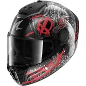 Shark Spartan RS Shiever Integralhjälm Kolfiber/Röd L Unisex sort