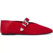 Tommy Hilfiger Tommy Jeans Suede Buckle Square Toe Ballerinas