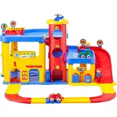 Viking Toys Viking City Garage – parkering 2-plan med trappor