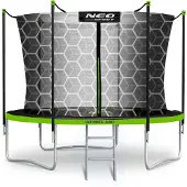 Neo-Sport 10 fot / 312 cm trädgårds-batuts med innertäcknät och -kuddar