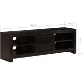 vidaXL TV-bänk massivt akaciaträ 120x30x40 cm mörkbrun