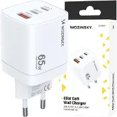 Wozinsky GaN 65W Väggladdare med 2 USB-C och 1 USB-A