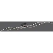 Leuchtendirekt LED taklampa Wave, Svart, Vardagsrum / matsal, Metall, Modern, LED-taklampa
