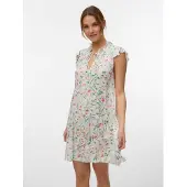 Vero Moda Klänning 'VMAlba' grön / pastellorange / rosa / vit