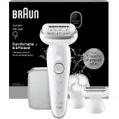 Braun Silk-épil 9 -061, Vit, 40 pincetter, MicroGrip, 0,5 mm, Batteri, Inbyggt batteri