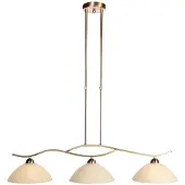 Steinhauer Glas pendellampa Anthea, dimbar, Brun / mässing, Vardagsrum / matsal, Metall, Pendellampa