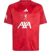 Adidas Liverpool Tränings T-Shirt Pre Match - Better Scarlet/Bordeaux Barn - , storlek 128 cm