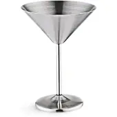 Tlily Rostfritt StåL Cocktailglas High Base Vinglas Okrossbart Vinglas Metallbar Champagneglas Silver