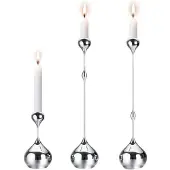 Torribaly Silverljusstake, Metallljusstake Romantisk Konstbordsdekoration för Hemmamiddagar, Bröllopsfotograferingsrekvisita