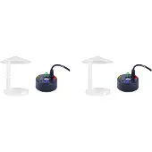 ISTOVO 2X USB 4 LED-Ultraljudsdimmaskin med Stänkskydd, Inomhusfontän Vattenfunktion Bärbar Reptil-Dimma Luftfuktare