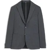 BOSS Slim-fit jacket in patterned stretch fabric