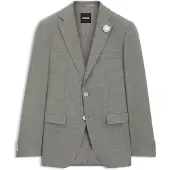 BOSS Slim-fit blazer in melange stretch fabric