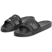Tommy Hilfiger Pantolette 'TH Monogram Strap Pool' svart
