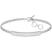 Swarovski Medaljongserie Silver Hänge Kedja Armband Damarmband 5528194 White
