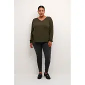 KAFFE CURVE Blus 'Ami' mörkgrön