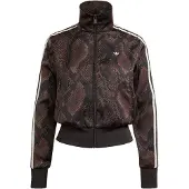 Adidas Originals Satin Snake Print Firebird Track Sweatshirt Med Dragkedja