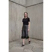 MyFashion Spetsdetaljerad satinvidekjol