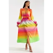 MSN Collection Ombre Maxi Klänning med Bälte