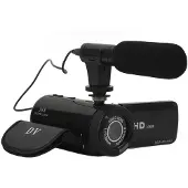 INF HD-Digitalkamera med Vidvinkelobjektiv Black