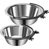 Exogio Hundskålar, skål för bur, 2-pack mat- och vattenskålar