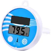 Tlily Flytande Pooltermometer TråDlöS - SimbassäNgtemperaturtermometer LäTtläSt, Digital Solenergipooltermometer