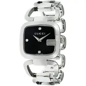 Gucci YA125406 G Diamonds Black Ladies Watch