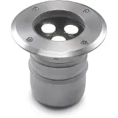 LEDS-C4 Vattenbeständig LED-lampa Aqua Recessed AISI 316, Aluminium / grå / zink, Rostfritt stål