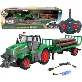 Woopie traktor med släp RC-styrd 1:24