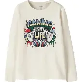 Name it Tröja - NkmVux - Antique White/Spel - - 11-12 år (146-152) - Tröja
