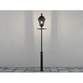 Konstsmide Lyktstolpe Pallas, svart dimbar, Svart, Aluminium / grå / zink