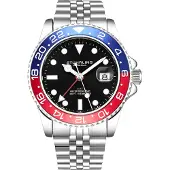 Stührling Röd och Blå Meridian GMT Kvarts 42mm