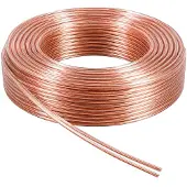 Goobay Högtalarkabel transparent CCA 50 m rulle, tvärsnitt 2 x 0,75 mm
