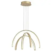 VIOKEF Pendellampa Megan, Mässing / guld, Vardagsrum / matsal, Aluminium / grå / zink, Modern